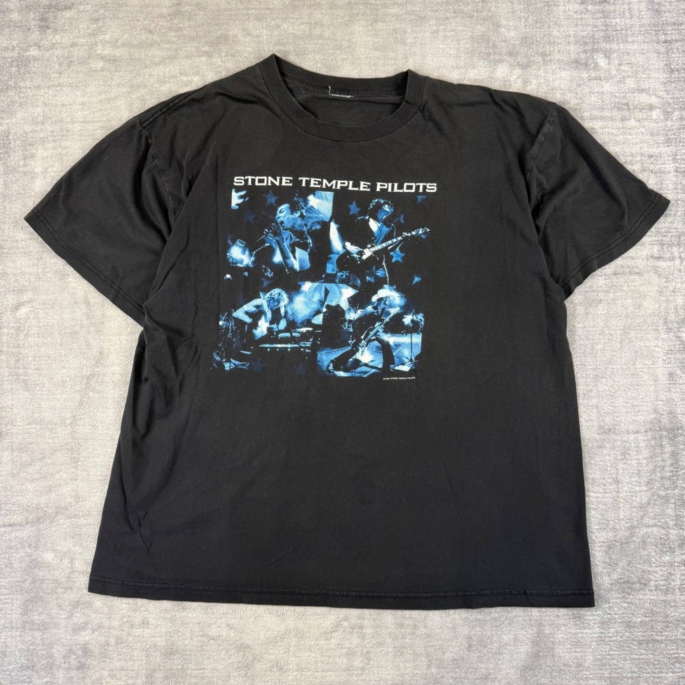 Stone Temple Pilots Shirt Mens XL Black Vtg 2001 United States Of America Tour